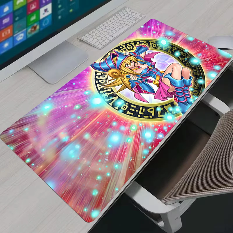 Alfombrilla de ratón grande YuGiOh Dark Magician Girl, alfombrilla de ratón XXL para jugadores, alfombrilla antideslizante, alfombrilla para escritorio de oficina, accesorios para ordenador