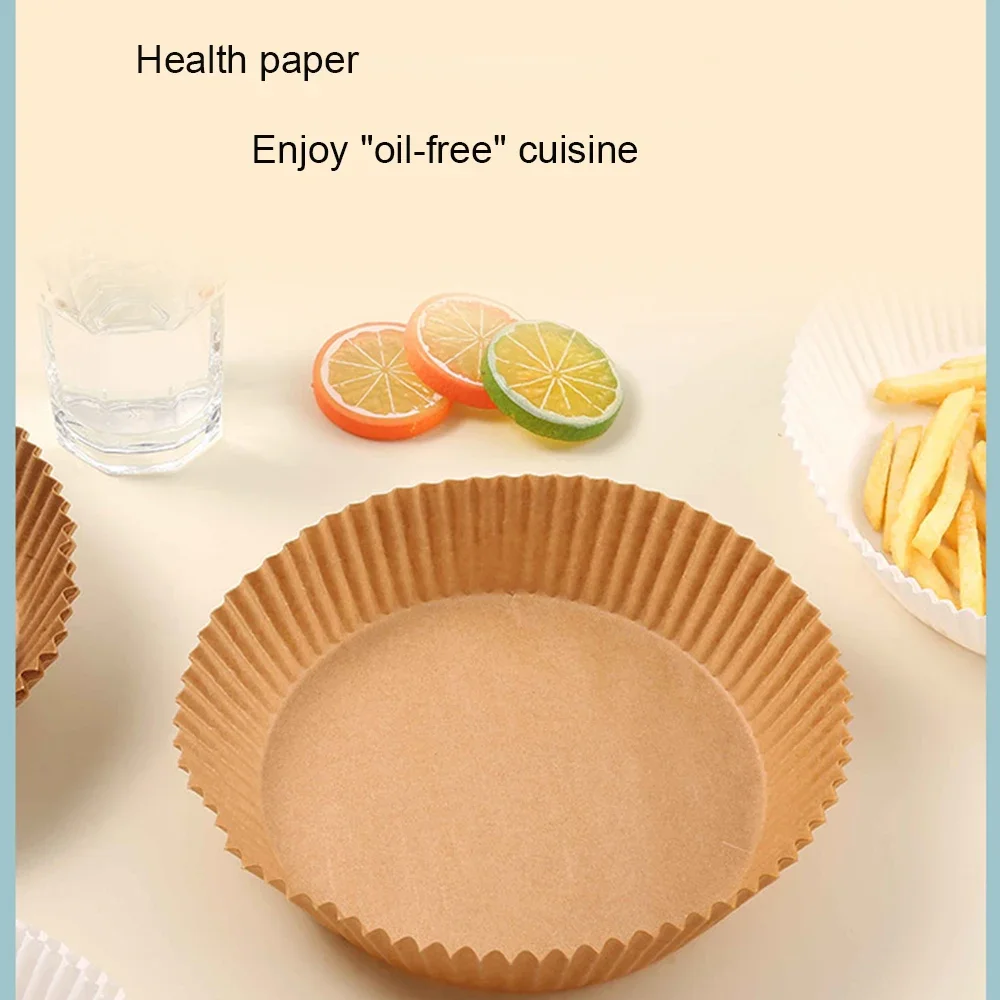 Air Fryer Disposable Baking Mats, Oil-proof Paper, Non-Stick, Round or Square, Special Papers, Kitchen Accessories, 25-100Pcs