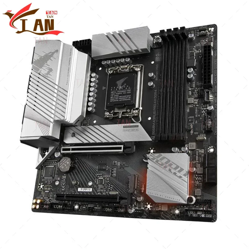 Para B660M AORUS PRO AX DDR4 placa base 128GB HDMI DP LGA 1700 DDR4 Micro ATX B660 placa base 100% probado completamente WorkMA TAN