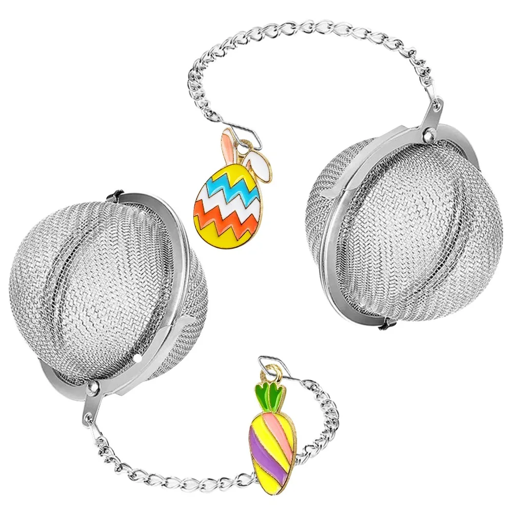 

2PCS Stainless Steel Butterfly Bee Chain Tea Infuser with Decorative Pendant Rust-proof Tea Strainer Fine Mesh Tea Filter Ball