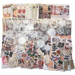 Vintage Journaling Scrapbooking Suprimentos, Scrapbook Adesivos, Papel para Revistas de Bala, Artesanato DIY com Etiqueta de Renda, 230 Pcs