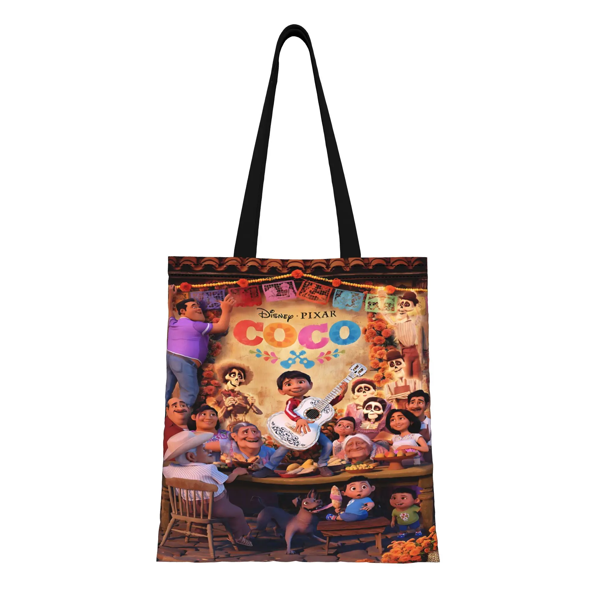 

1 шт. Сумка-тоут из холщовой ткани с принтом «Музыкальная мечта» на тему первого учебного дня, большая вместимость, складная, с шикарным узором, подарок, который я никогда не забуду.