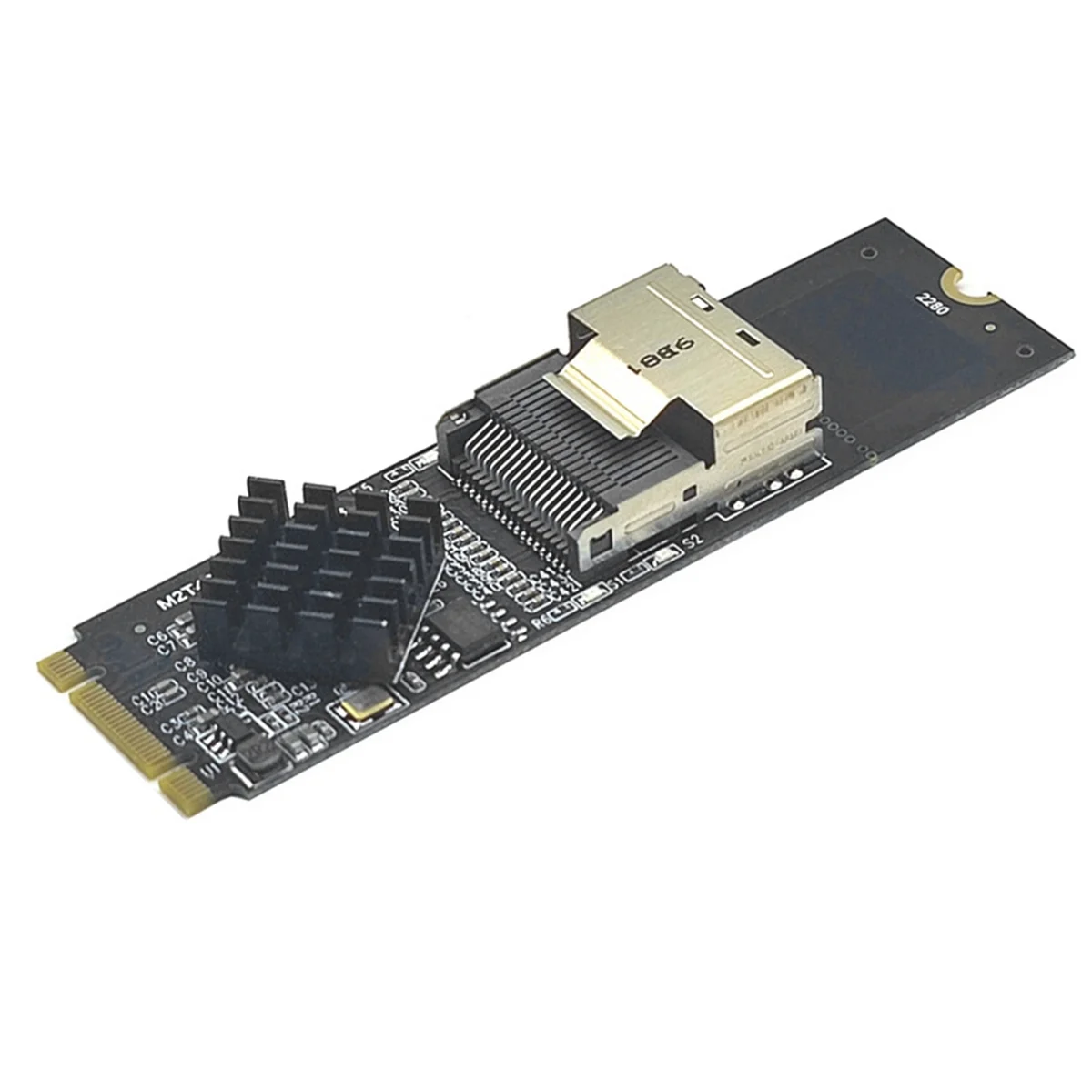 M.2 NVME to SFF-8087 SATA3.0 Expansion Card Mini-SAS/SATA Hard Disk Adapter Card 36PIN—AA56