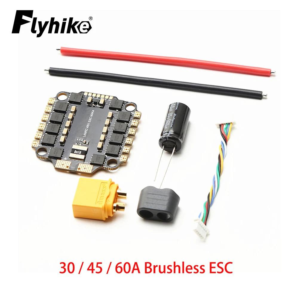 

BLHELI_S 30 / 45 / 60A 4 in 1 2-6S 3-6S Brushless ESC Support DShot300-600/Multishot/Oneshot/PMW For RC QAV250 FPV Drone