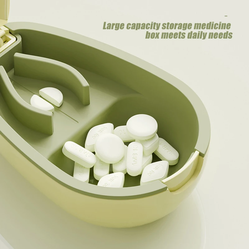 

2PCS Travel Pill Organizer - 4 Compartment Small Pill Case, BPA-Free Portable Medicine & Vitamin Box for Purse/Pocket (Daily Use