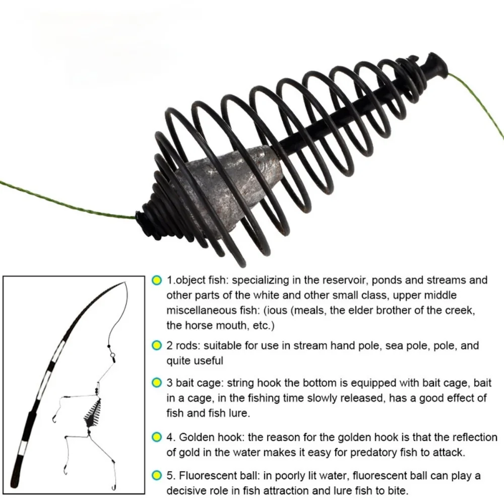 Kit Feeder con Cestas de Cebo para Carpa y Bagre - imagen 5