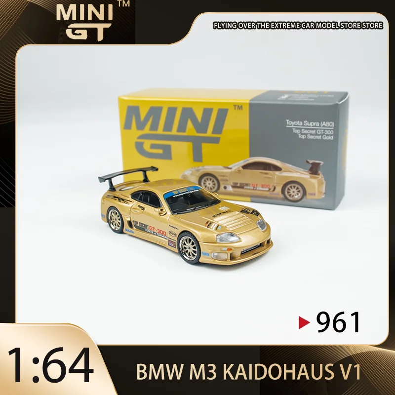 

MINIGT 1:64 Toyota Supra (A80) Top Secret GT-300 Top Secret Gold Alloy Premium Diecast Vehicle Model Collectible Display Piece