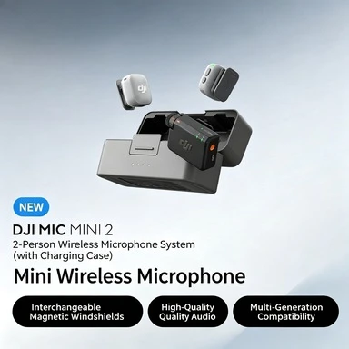 

DJI Mic Mini 2 Mini Wireless Microphone High-quality Live Vlog Interview Noise Reduction Collar Clip Wheat