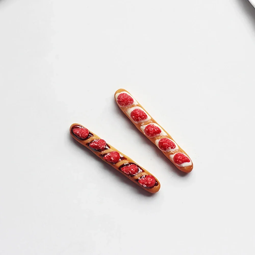 1 個 1/12 ドールハウスアクセサリーミニチュアフレンチバゲットミニフルーツクリームパン模型玩具ドールハウス装飾 OB11