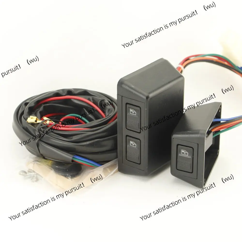 Universal 3 Rocker Switch Kit Door Lock Power Windows 12V for Front Two Doors