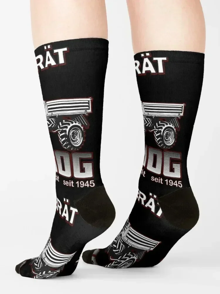 THE GREAT UNIMOG (UNIversal-MOtor-Ger?t) - on black Socks japanese fashion FASHION funny sock floor Socks Ladies Men's