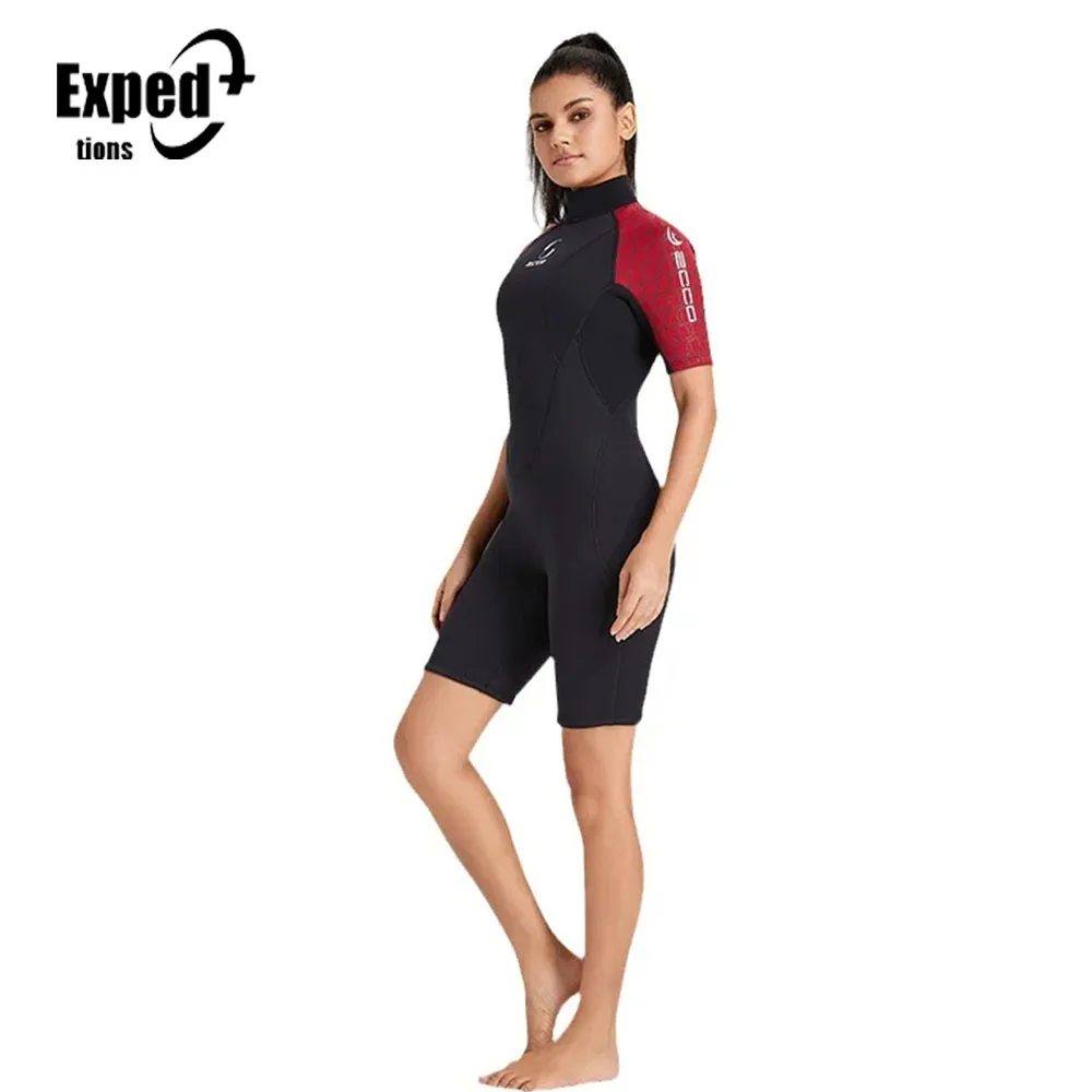 Spearfishing Warm In Cold Water Snorkeling Wetsuit Back Zip Surf Suit Long Sleeves Wetsuits Scuba Men 3mm Neoprene Short/ Diving