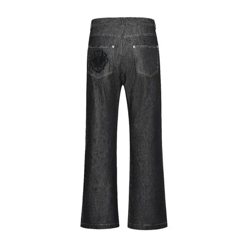 Deconstructed Edgy Men's Wide Leg Pants Pleated Detail Baggy Fit Casual Streetwear Premium Formal Trousers 1O4A