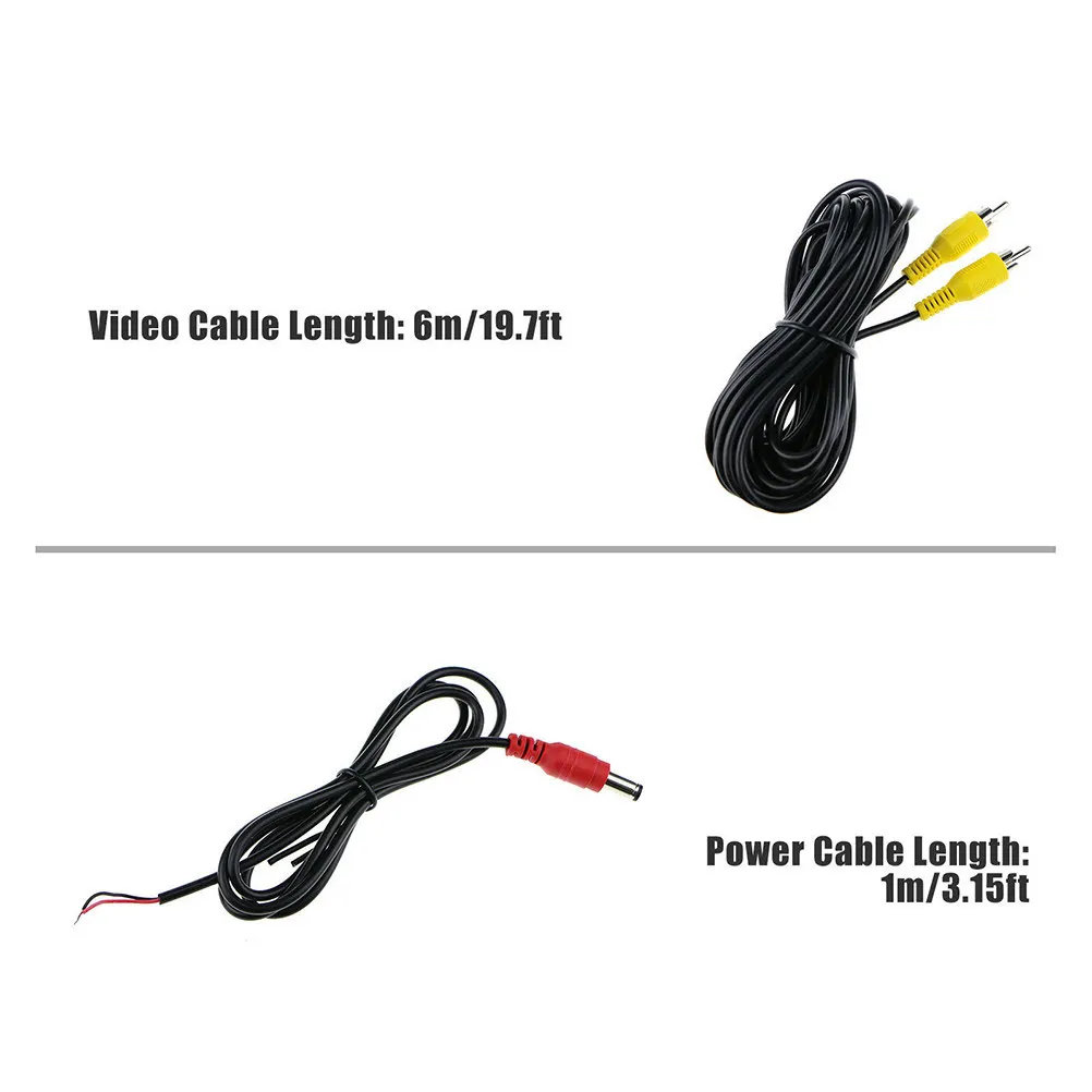 170 Degree Wide Angle Hd Backup Camera Universal Car Rear View Camera for Trailer Truck Rv Suv Reverse Parking Shockproof Anti