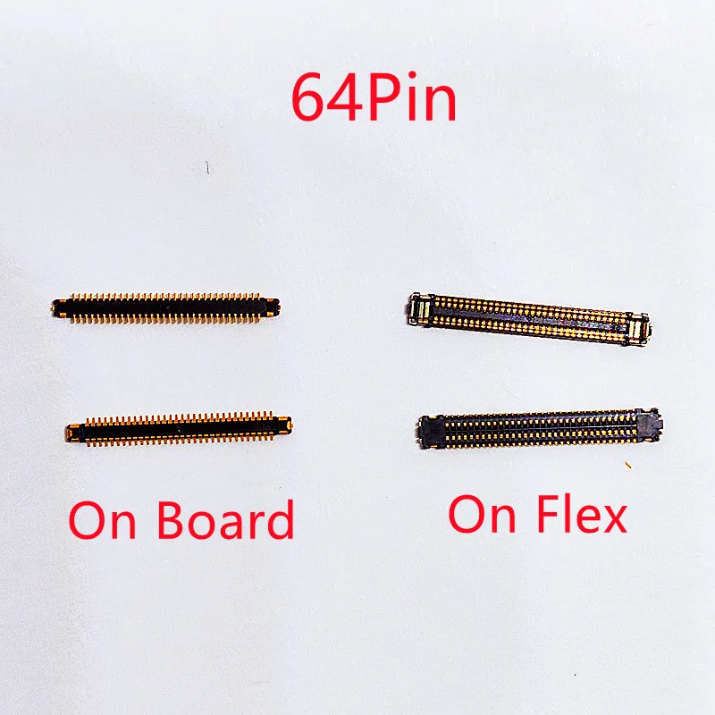 10Pcs LCD Display FPC Flex Connector For Samsung Galaxy A50 A505 A505F SM-A505F Screen Plug On Board 64pin