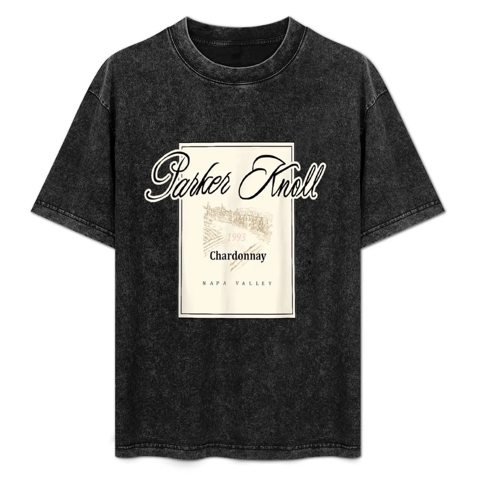 

Parker Knoll Chardonnay NAPA VALLEY T-Shirt Basic Solid Color Short Sleeve Cotton Top