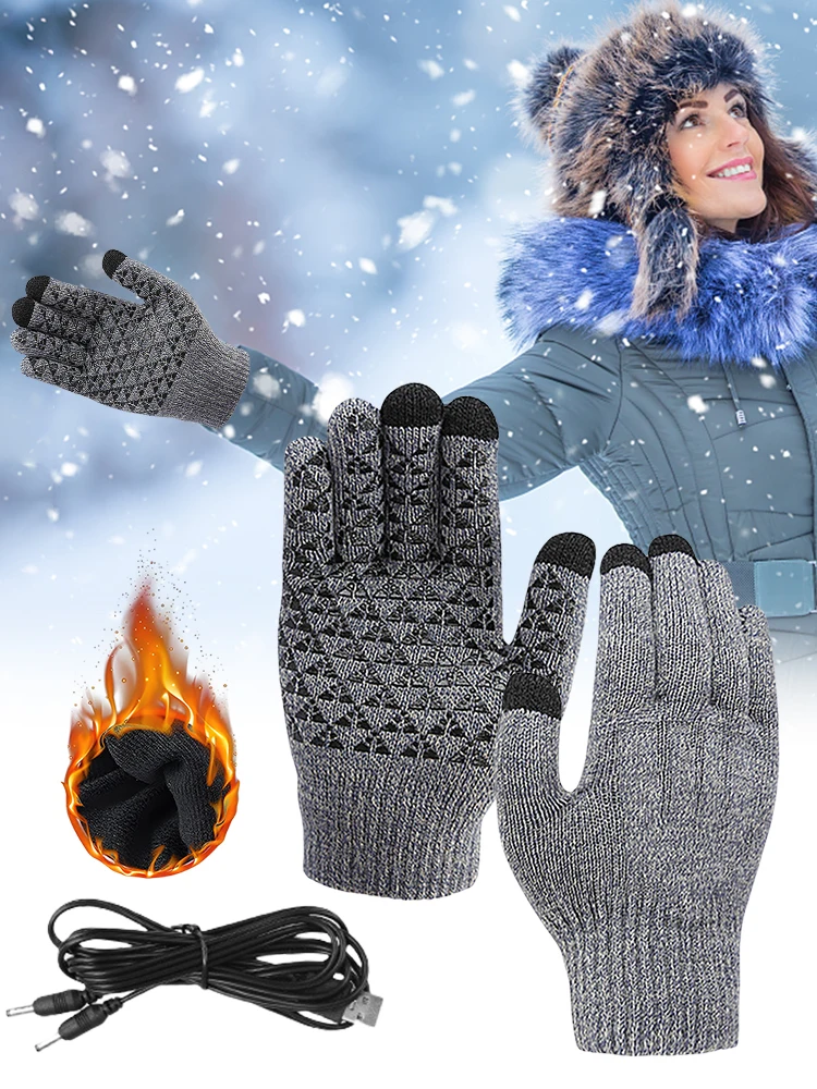 AliExpress APWIKOGER Motorcycle Bicycle Gloves USB Heating Gloves Touch Screen Winter Snowboard Gloves for Backpacking