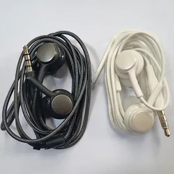 Stereo Sports In-ear Earphones With Mic 3.5mm Control Box Wired Headset Black White For Samsung Galaxy S8 S8plus Xiaomi Phones