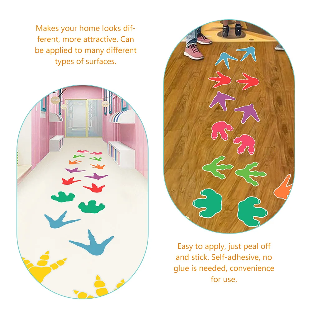 

1 set 1 Set Dinosaur Floor Stickers Decals Kids Room Wall Decor Party Supplies Playroom School Easy Apply Self Adhesive Multiple