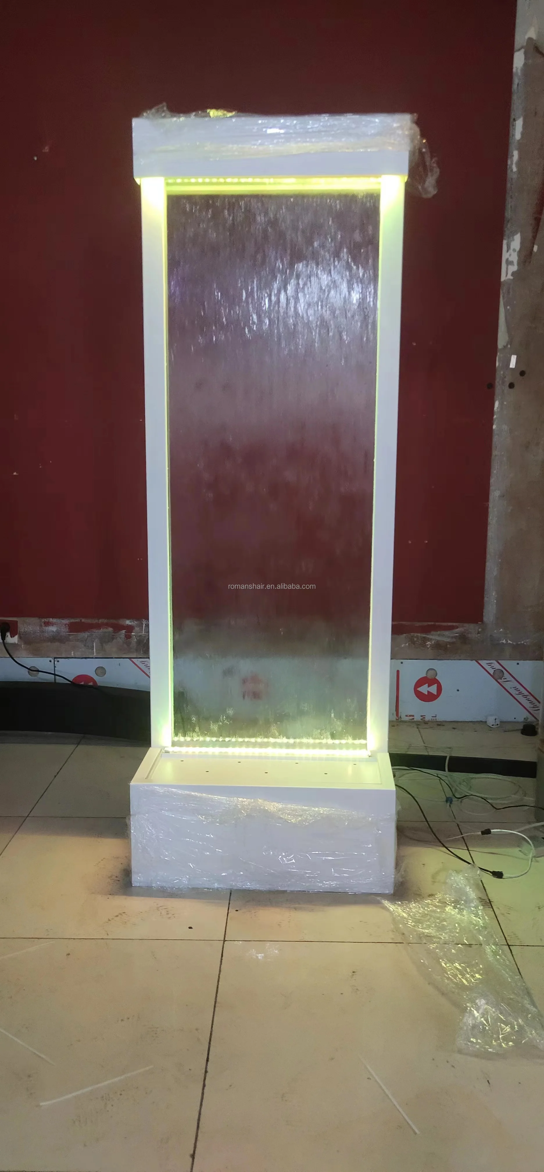 Customization.Led Light up Custom Large-scale Acrylic Water Bubble Wall Screen Acrylic Water Curtain Fountain Showcases for Part