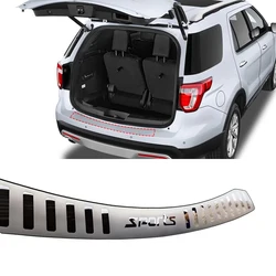 For Ford Explorer 2017 2018 Car Accessories Rear Bumper Protector Door Sill Scuff Plate Stainless Steel Trunk Trim 2013-2015
