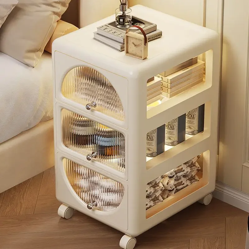 

Japanese-style movable multi-storey household drawer-type snack cabinet does not need to install large bedroom bedside table.