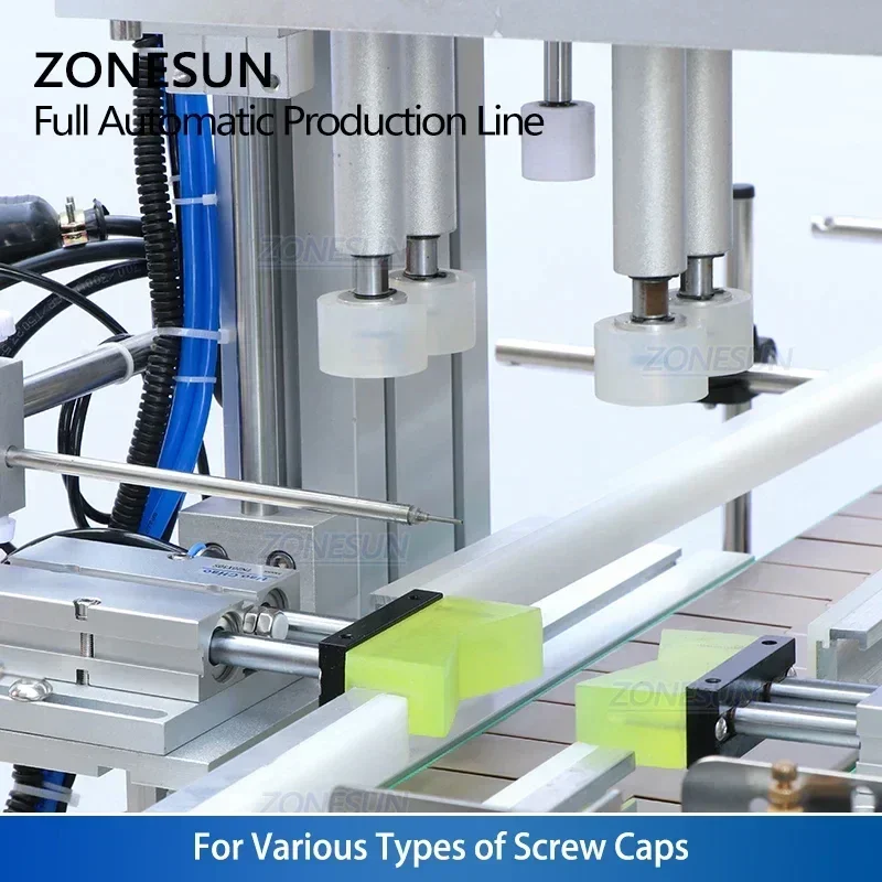 ZONESUN ZS-FAL180R6 Linea etichettatrice per tappatura e riempimento di bottiglie liquide completamente automatica con sigillatrice a induzione