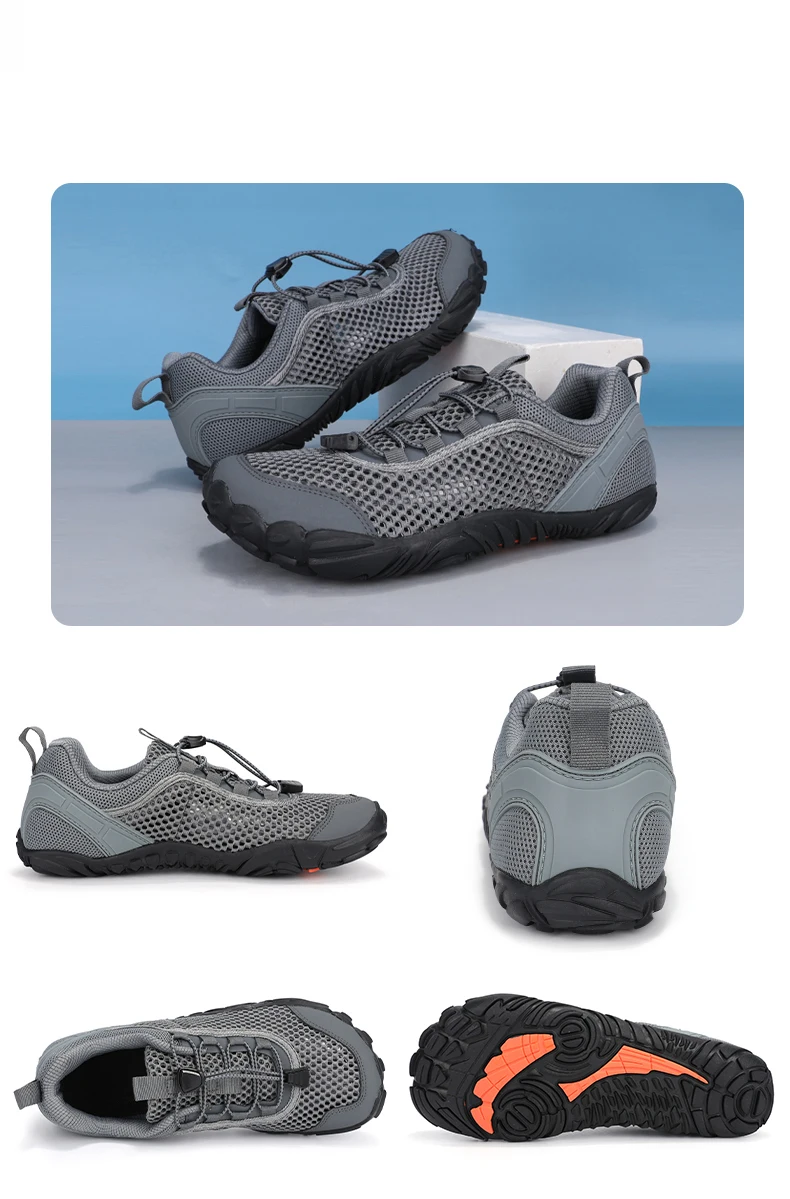 Sommerliche Flusslauf-Schuhe, atmungsaktive, lässige Sportschuhe aus Mesh für Herren, ausgehöhlte Mesh-Outdoor-Bergsteiger- und Wanderschuhe – Detail 24