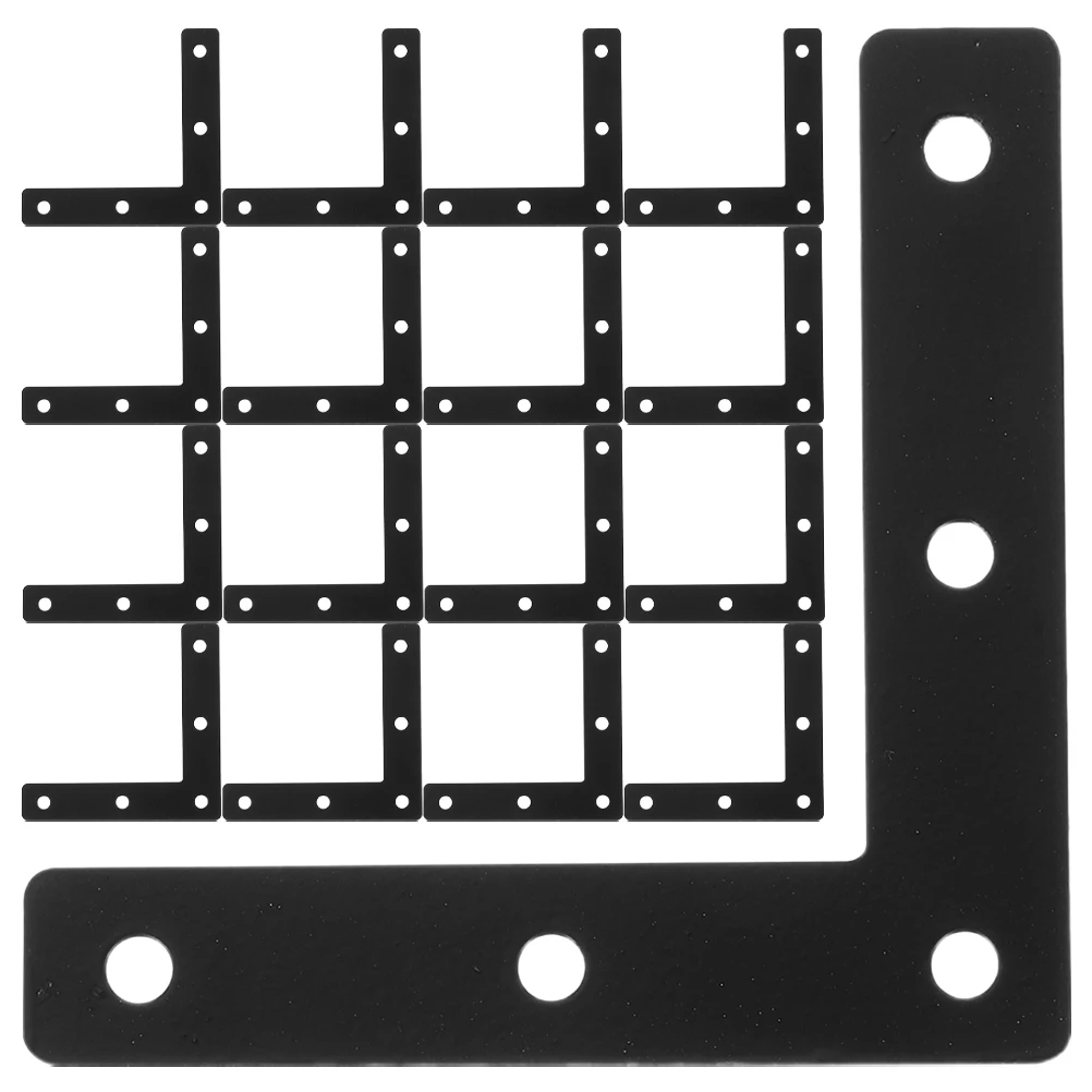 

30pcs L-shaped Brackets -rolled Brackets For Wood Steel Flat Mending Plates Furniture Fixing Wood Supports