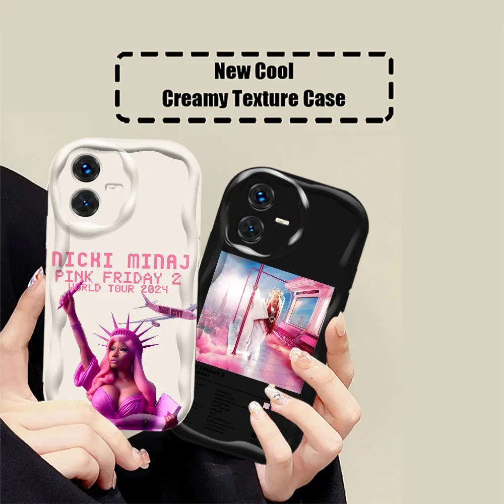 Pink Friday 2 Nicki Minaj Rapper Case For VIVO Y100 Y93 Y91 Y85 Y78 Y77 Y76 Y73 Y50 Y36 Y35 Y28 Y22S Y21 Y21T Y20 Y19 Wave Cover