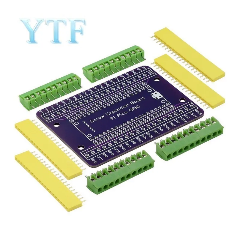 Expansion Board GPIO Breakout Extension Adapter Onboard Male and Female Pins for Raspberry Pi Pico 