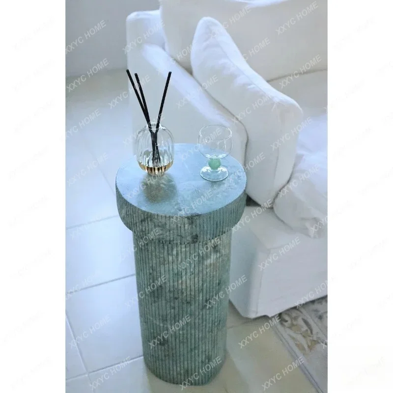 GGBed and breakfast living room simple imitation marble Roman column coffee table