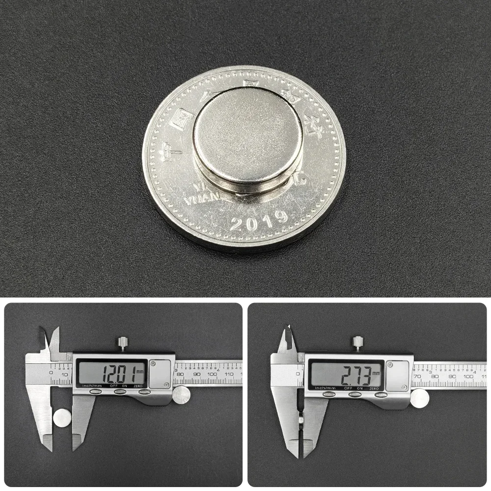 Runder Magnet, 12 x 3 mm, permanente, superstarke, leistungsstarke Magnetscheibe, verwendet für Kühlschränke und Büros für Kühlschränke, Heimwerker – Detail 6