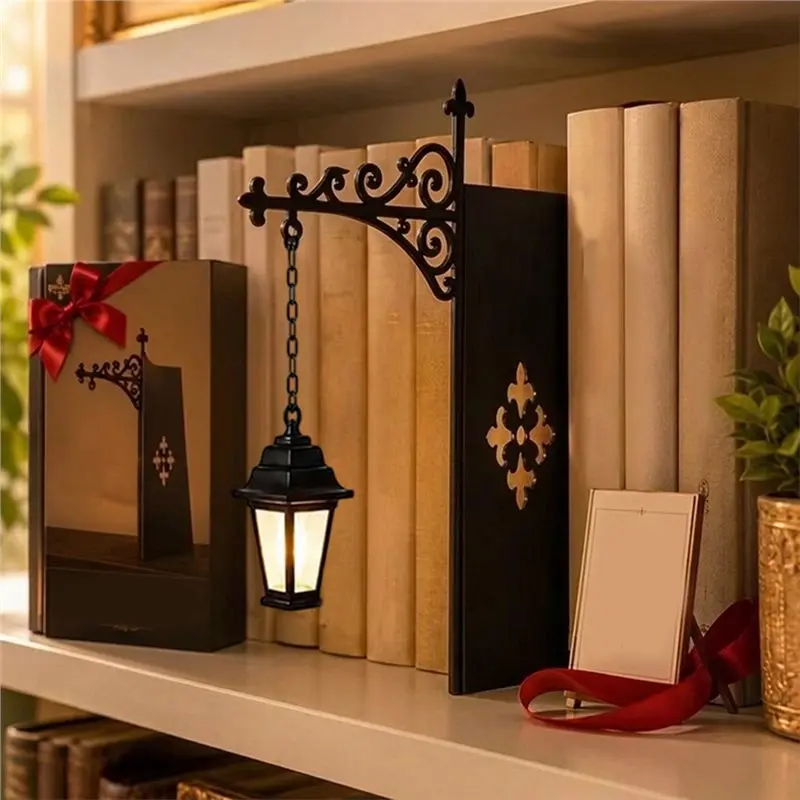 DTEN-Vintage Bookend Lamp For Study Bureau Library Desk