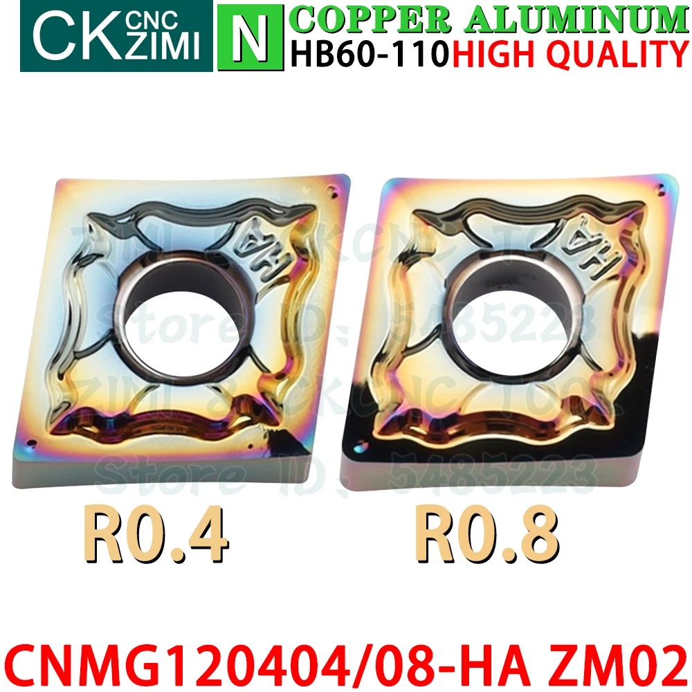 CNMG120404-HA ZM02 CNMG120408-HA ZM02 كربيد الألومنيوم إدراج تحول إدراج أدوات التصنيع باستخدام الحاسب الآلي الميكانيكية مخرطة معدنية أدوات القطع CNMG1204 CNMG 1204 HA CNMG431 CNMG432 HA
