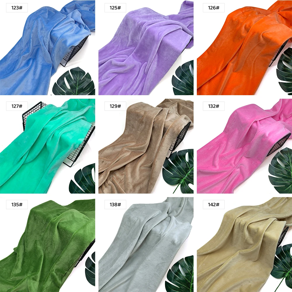 43 Farben 3mm Minky-Stoff 100% Polyester Umweltfreundlicher Stoff 45x50cm Plüsch-Puppen-Kostüm-Futter Plüschstoff – Detail 9