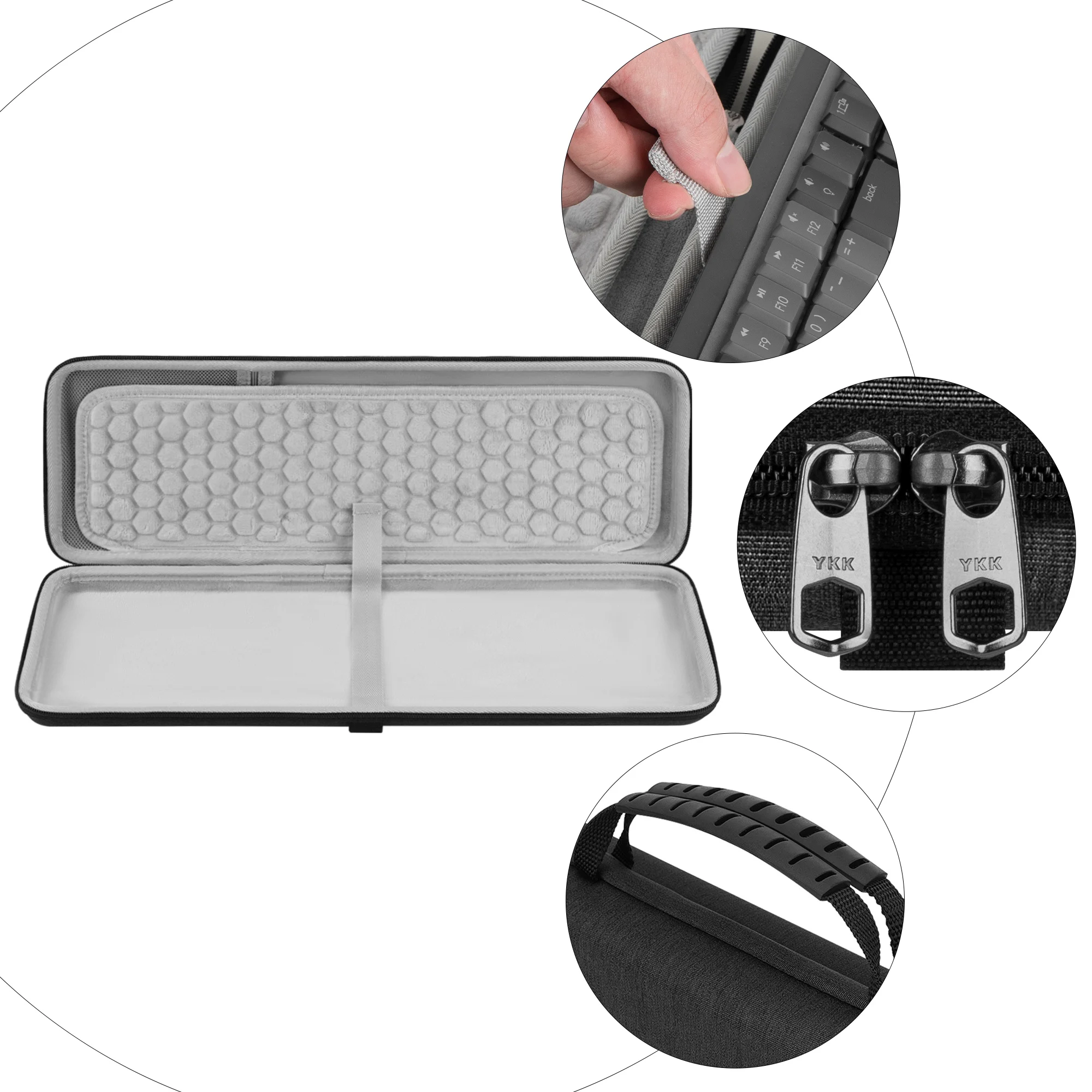 Geekria Full Size Keyboard Case Ersatz für Logitech MX mechanische kabellose beleuchtete Performance-Tastatur (grau)