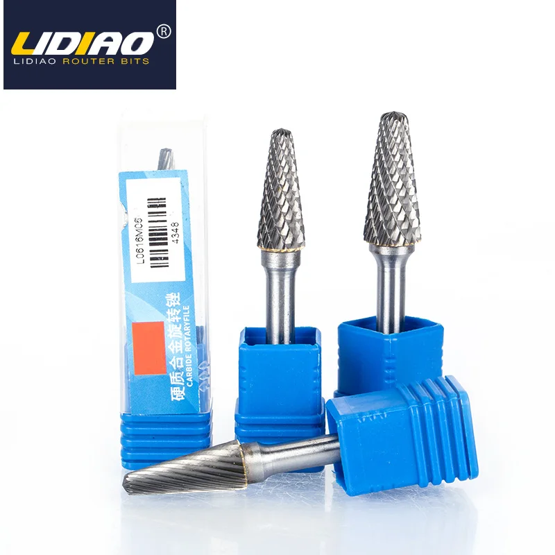 

Фреза коническая LIDIAO, 6 мм, с одинарным/двойным зубом, для снятия заусенцев, шлифовки, гравировки по металлу, подходит для роторных инструментов