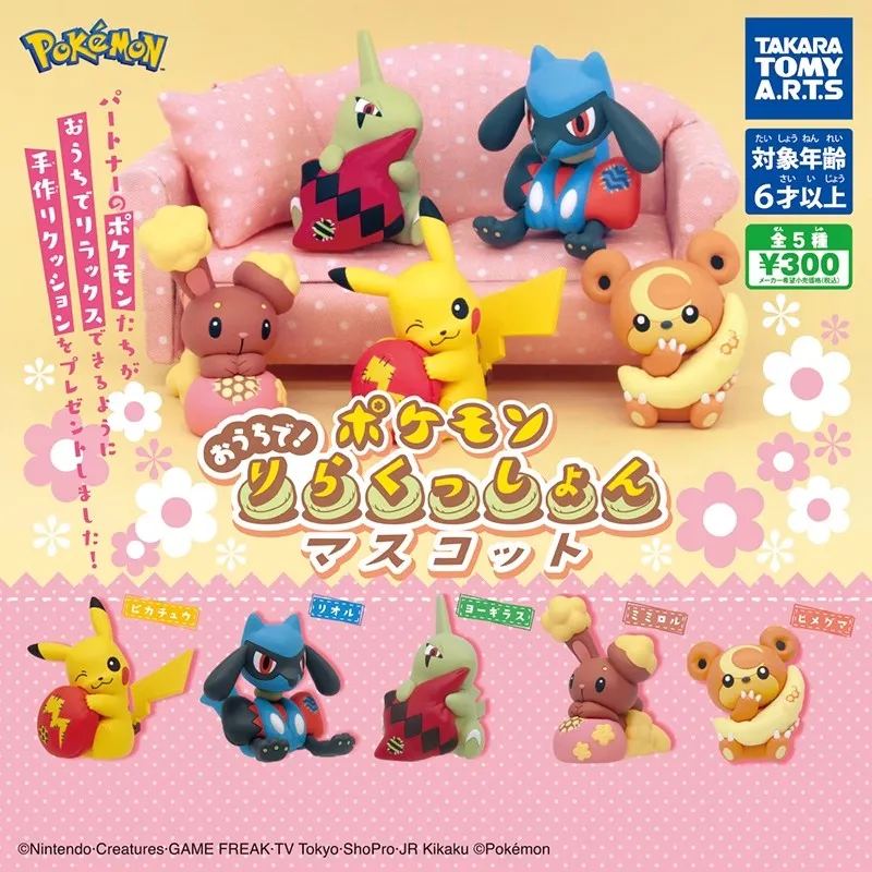 

TOMY Original 5Pcs Gashapon ミミロル ピカチュウ Pokémon Anime Figure Toys For Kids Gift Collectible Model Ornaments