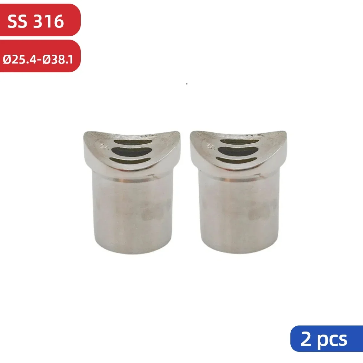 

2 Pcs Stainless Steel Railing Support 25.4mm/38.1mm Handrail Bracket in Mirror Polished Staircase Baluster