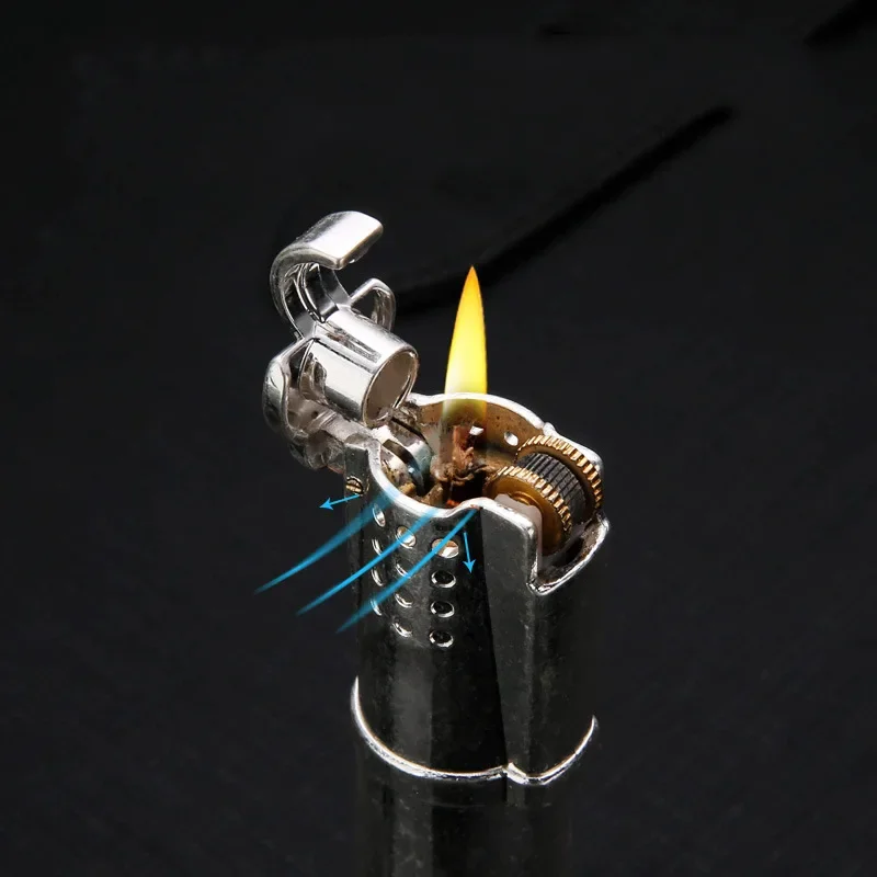 Retro Kerosene Petrol Lighter, Creative Nostalgic, Windproof Grinding Wheel, Metal Lighters, Gadgets for Men, Personality