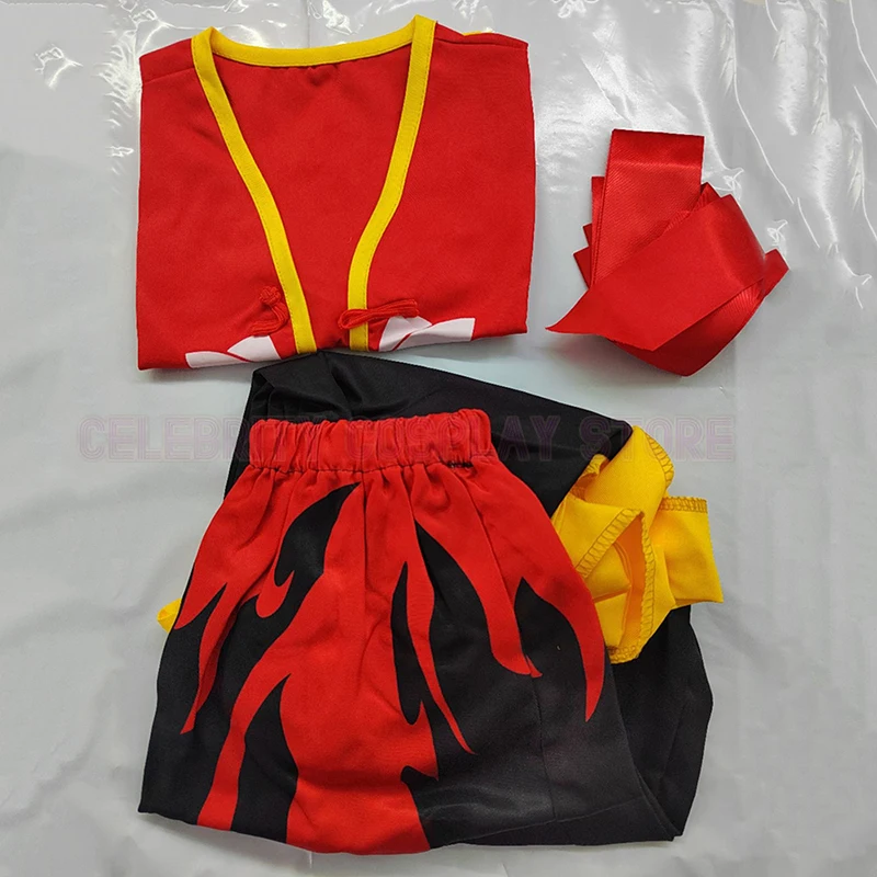 Movie Nezha The Demon Children Make Waves in the Sea Cosplay Costume Children Nezha Clothing Top Pants Uniform Outfit New 2025