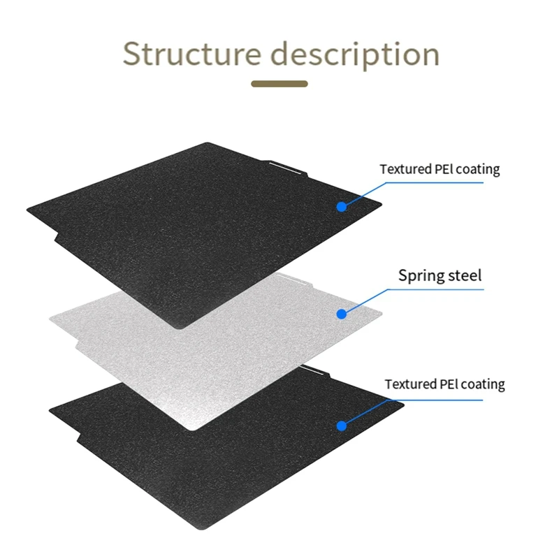 For Bambu Lab X1 P1S P1P Build Plate PEI 257X257mm Sheet Double Side Coating Heatbed 3D Printer Accessories