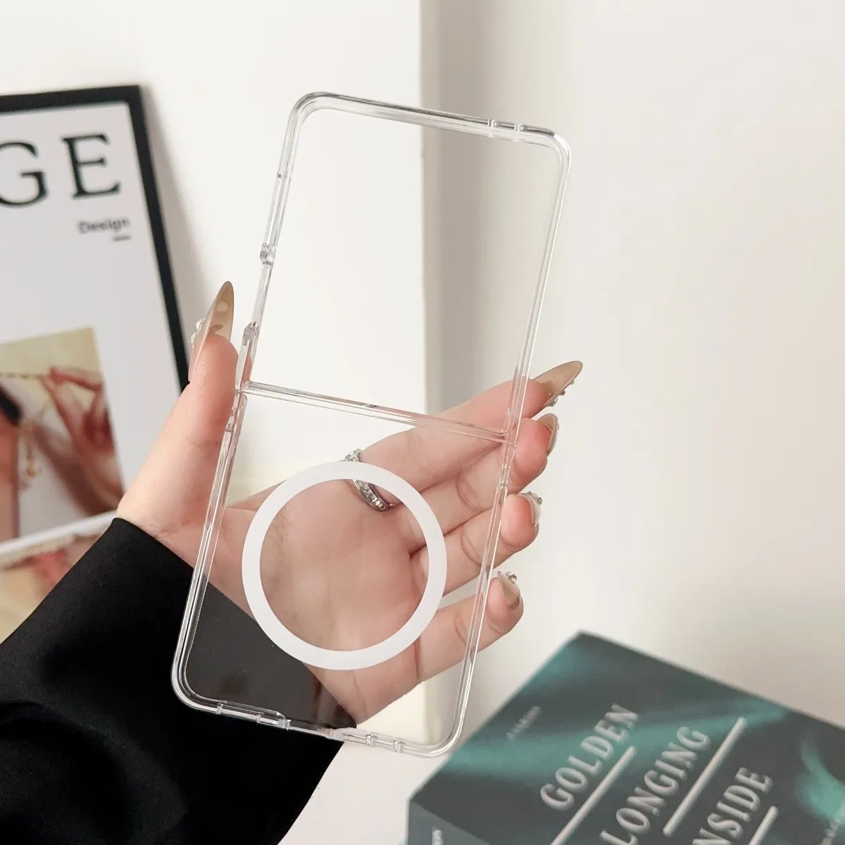 Ultra Thin Matte Clear Case For Samsung Galaxy Z Flip 8 7 6 5 4 3 For Magsafe Magnetic Wireless Charging Cover For Z Flip 8 7 FE