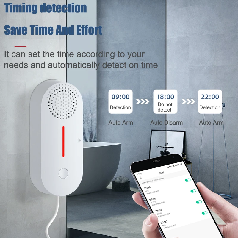 Tuya WiFi Wasser Leck Sensor Leckage Detektor Smart Leben APP Flut Alarm Überlauf Erkennen Home Security Alarm