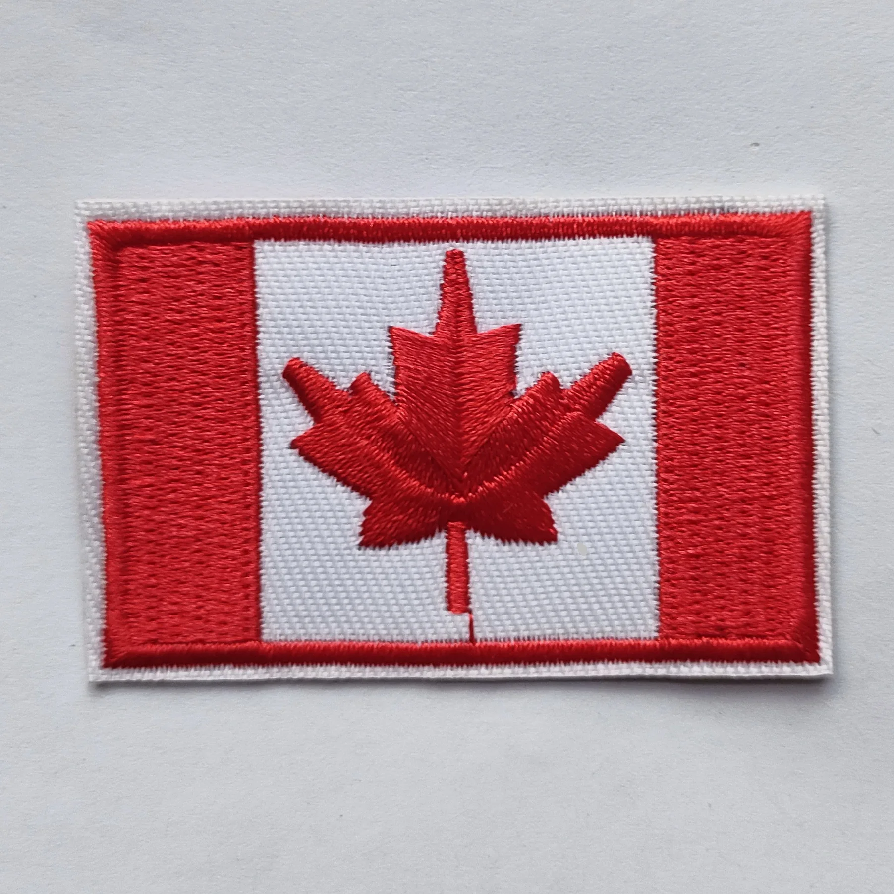 Canada Flag Embroidered Patch Canadian Iron On Applique National Emblem MAPLE LEAF RED Sewing