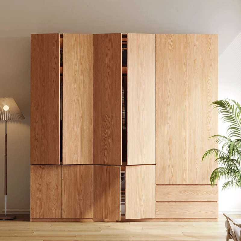 

Vintage Designs Bedroom Wardrobe Yellow Nordic Cheap Wooden Clothes Cabinet Storage Drawer Armadio Guardaroba Furniture Bedroom