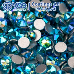 VDD SS4-SS30 075 Aquamarine AB AAAAA Glass Rhinestones Crystals Glitter Strass Flatback Stone For Nail Art Craft DIY Decorations