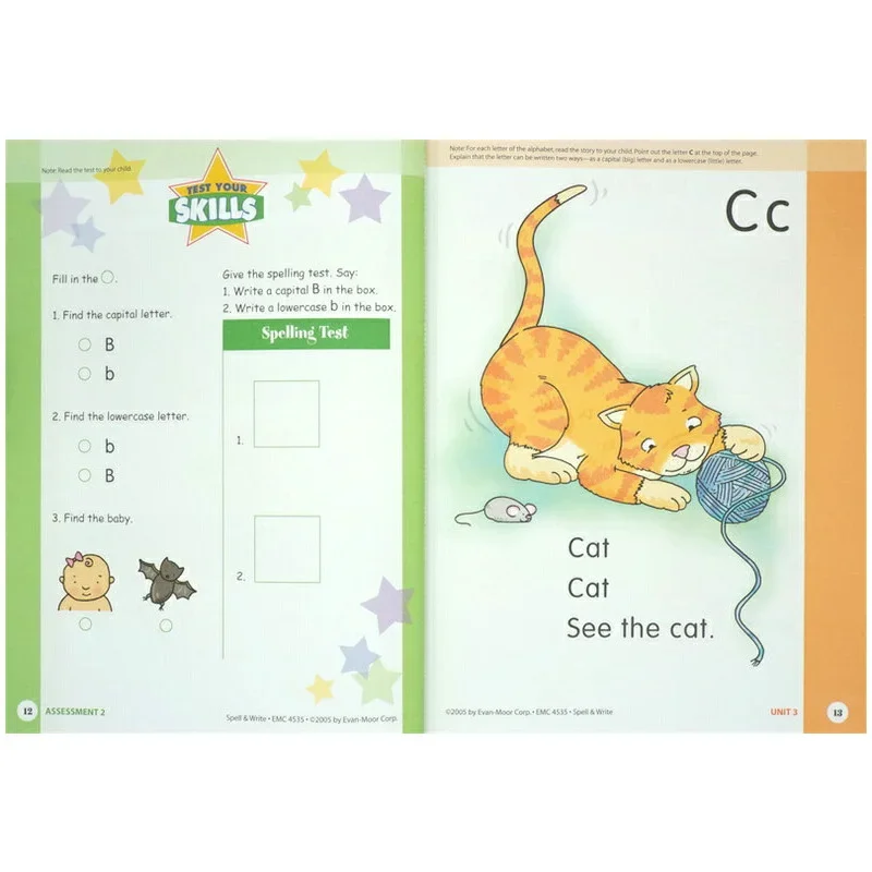 Evan-Moor Skill Sharpeners Spell & Write, Pre-K Workbook,aged 3 4 5 6, English book 9781596730434