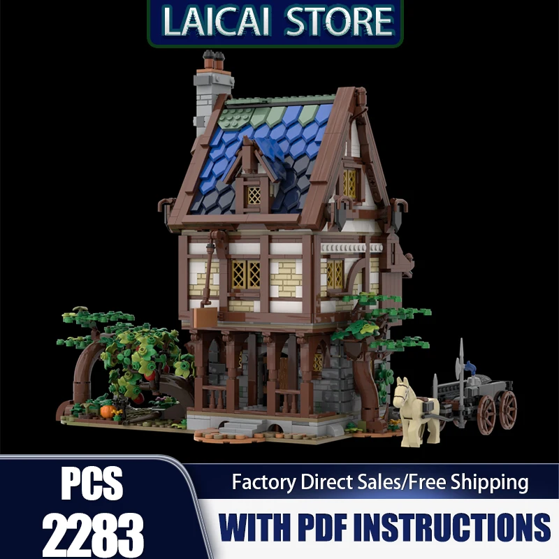 

Средневековая модель замка Moc, строительные кирпичи, модель средневековой таверны, технология, модульные блоки, подарки, рождественские игрушки, наборы DlY, сборка